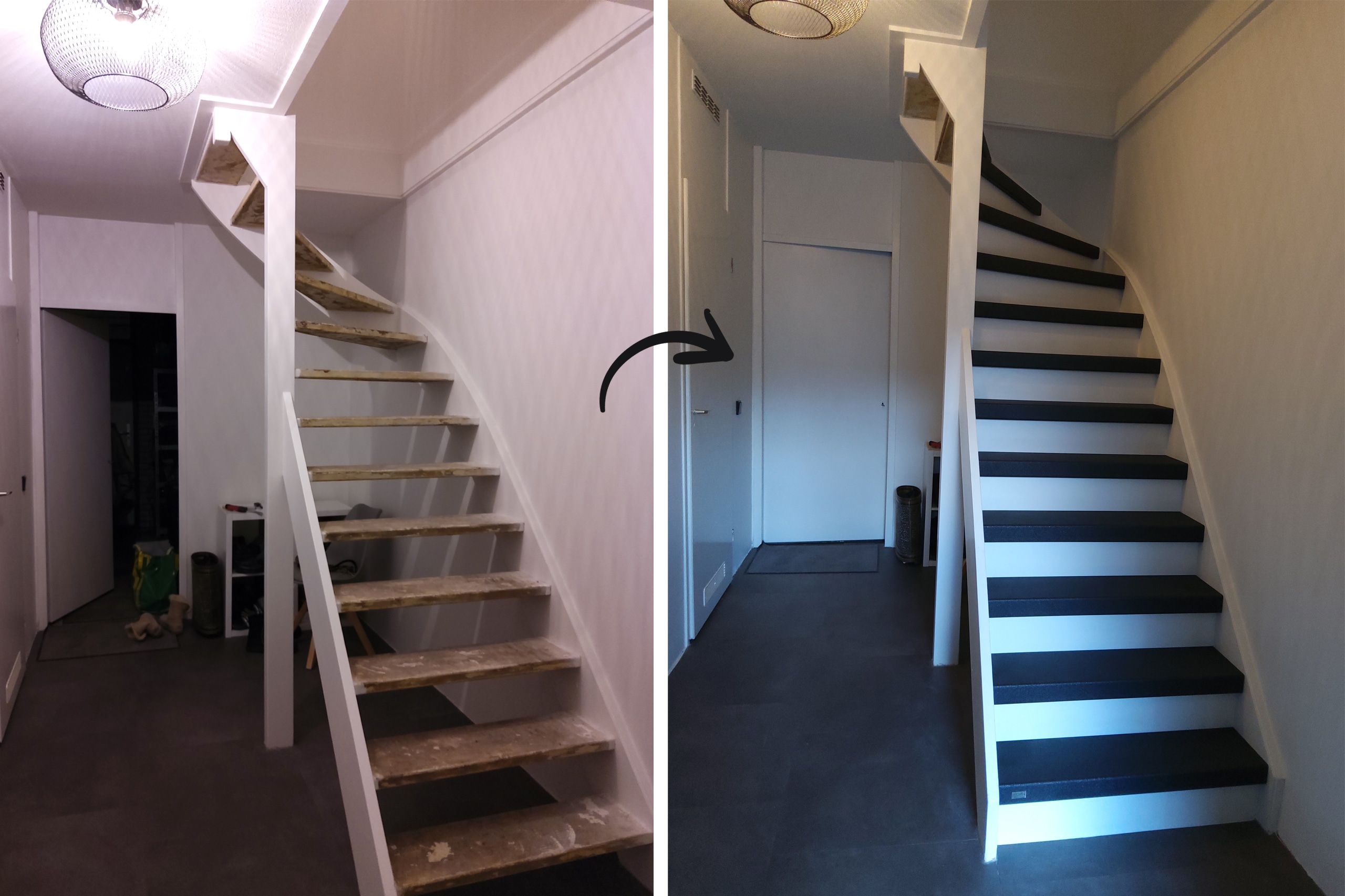 Open trap dichtmaken