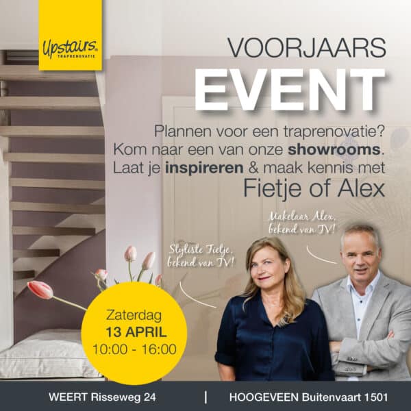 vernieuwde showroom traprenovatie - voorjaarsevent 13 april