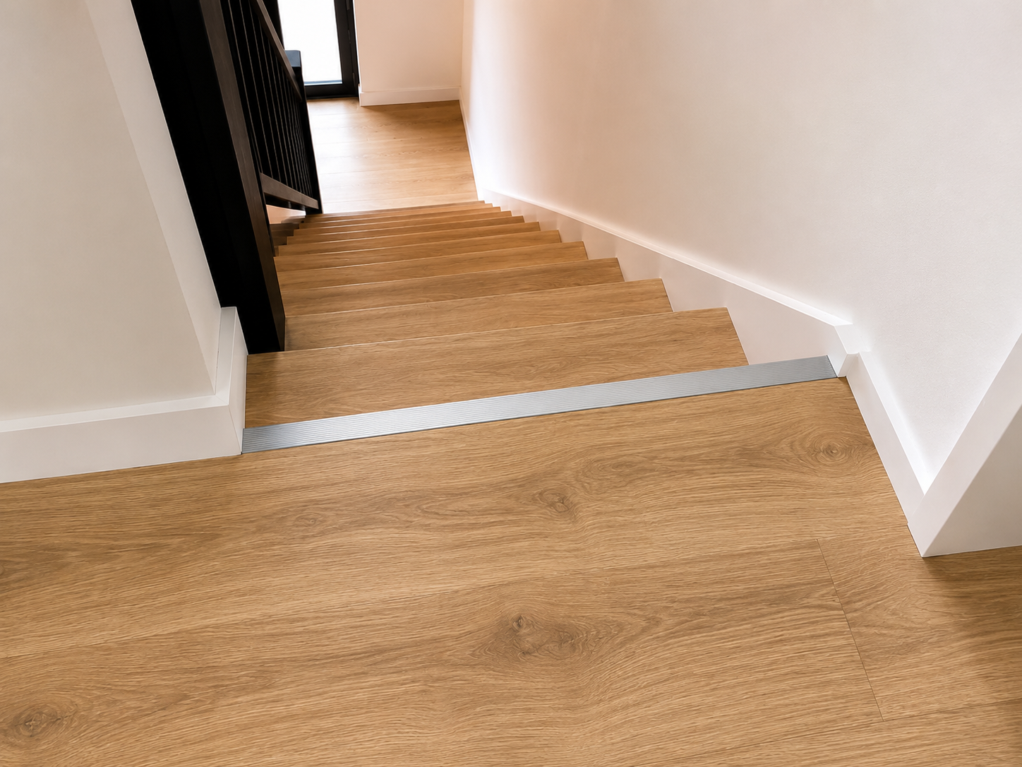 Uitloopprofiel RVS Vloer Hout