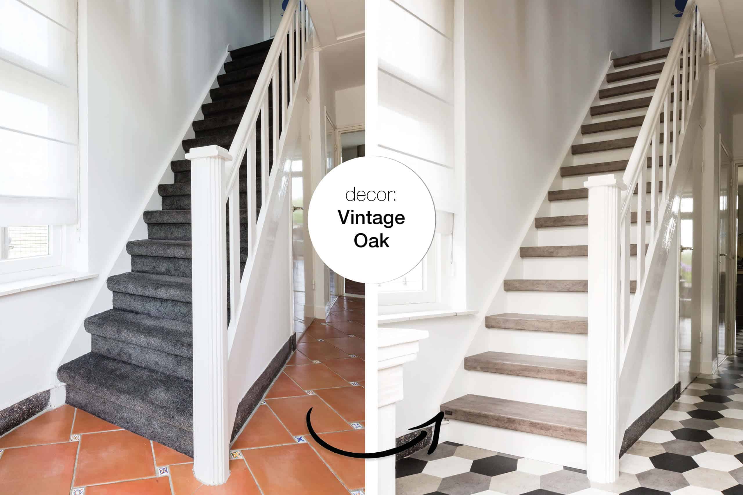 Traprenovatie Voor En Na Vintage Oak